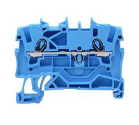 2001-1204 WAGO Blocco Terminali 2 Vie Guida DIN Blu 2,5mm² 17,5A