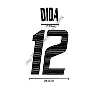 2002/04 AC Milan Away Name Set DIDA #12 Kit ventola patch trasferimento calore
