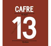 2002 AS Roma Home Name Set - Cafre #13 (Heat Transfer PU Patch) | Stampa pers...