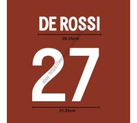 2002 AS Roma Home Name Set - De Rossi #27 (Heat Transfer PU Patch) Stampa Per...