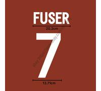 2002 AS Roma Home Name Set - Fuser #7 (Heat Transfer PU) Stampa personalizzata