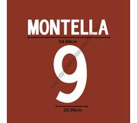 2002 AS Roma Home Name Set - Montella #9 (Heat Transfer PU) Vincenzo Montella