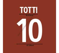 2002 AS Roma Home Name Set - Totti #10 (Heat Transfer PU) Francesco Totti