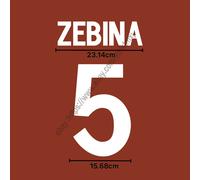 2002 AS Roma Home Name Set - Zebina #5 (Heat Transfer PU) Stampa personalizzata