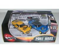 2002 HOT WHEELS 100% Vintage PONY WARS Road Racing II '69 Camaro '70 Mustang