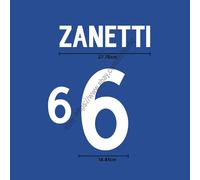 2002 Italia Home Name Set ZANETTI #6 Patch Trasferimento Calore Stampa Person...