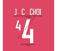 2002 Korea Home Name Set J C CHOI #4 Heat Transfer Patch Custom Fan Kit
