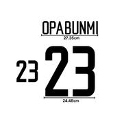 2002 Nigeria Away Name Set - Scegli il kit ventola patch trasferimento...