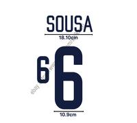 2002 Portugal Away Name Set - Sousa #6 Heat Transfer Patch Fan Kit