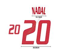 2002 Spagna Away Name Set Nadal 20 Heat Transfer Nome squadra nazionale