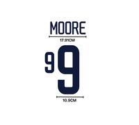 2002 USA Home Name Set Joe-Max Moore #9 Heat Transfer Patch Custom Fan Kit