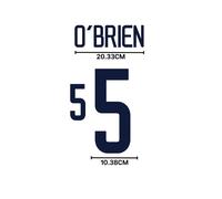 2002 USA Home Name Set John O'Brien #5 Heat Transfer Patch Custom Fan Kit
