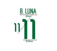 2003 Mexico Away Name Set - B.LUNA #11 Soccer Heat Transfer Patch Fan Custom