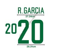 2003 Mexico Away Name Set - R.GARCIA #20 Soccer Heat Transfer Patch Fan Custom