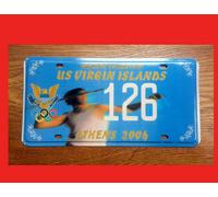 2004 Giochi Olimpici Atene Virgin Islands Targa Sport Etichetta Basso Numero 126
