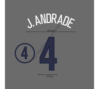 2004 Portugal Away Name Set - J. Andrade #4 (Heat Transfer Patch) | EURO Style