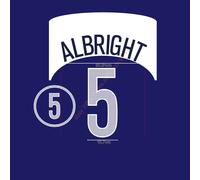 2004 USA Away Name Set Albright #5 Heat Transfer Patch Fan Made Soccer Iron-on
