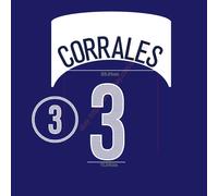 2004 USA Away Name Set Corrales #3 Heat Transfer Patch Fan Made Soccer Iron-on