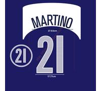 2004 USA Away Name Set Martino #21 Heat Transfer Patch Fan Made Soccer Iron-on