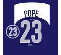2004 USA Away Name Set Pope #23 Heat Transfer Patch Fan Made Soccer Iron-on