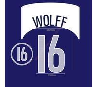 2004 USA Away Name Set Wolff #16 Heat Transfer Patch Fan Made Soccer Iron-on