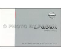 2005 Nissan Maxima Proprietari Manuale Nuovo Originale OEM Guida Libro Se Sl