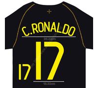 2006-08 Portugal Away Nome e numero C.RONALDO #17 Heat Press Fan Made Cup Style