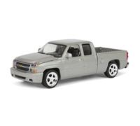 2006 Chevy Silverado Cab Esteso Camion Argento 1/64 Diecast Auto World AWSP163-A