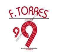 2006 Spain Away Name Set F.TORRES #9 Heat Transfer Patch Custom Fan Kit | Fuo...