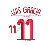 2006 Spain Away Name Set LUIS GARCIA #11 Heat Transfer Patch Custom Fan Kit |