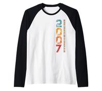 2007 18th Birthday Adult 18 Years Old Boy Or Girl Vintage Maglia con Maniche Raglan
