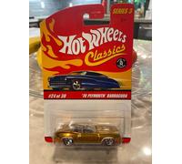 2007 Hot Wheels '70 PLYMOUTH BARRACUDA ORO Serie Classica 3 #24 Goodyear 5sp