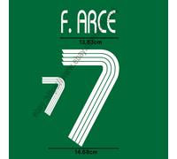 2007 Mexico Home Name Set - F. Arce #7 Patch Trasferimento Calore Fan Made Cu...