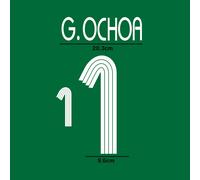 2007 Mexico Home Name Set - G. Ochoa #1 Patch Trasferimento Calore Fan Made C...