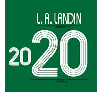 2007 Mexico Home Name Set - L.A. Landín #20 Heat Transfer Patch Fan Made Custom