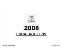 2008 Cadillac Escalade E Escalade Esv Proprietari Manuale SUV Utente Guida Libro