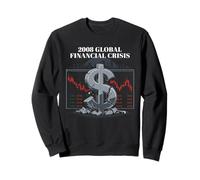 2008 Crisi Finanziaria Tshirt Finanza Denaro Amministrazione Felpa