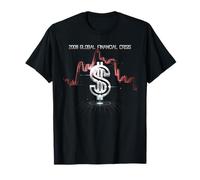 2008 Crisi Finanziaria Tshirt Finanza Denaro Amministrazione Maglietta