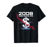 2008 Crisi Finanziaria Tshirt Finanza Denaro Amministrazione Maglietta