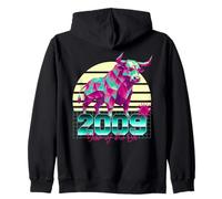 2009, Anno del Bue, Compleanno Anni '80, Segno Zodiacale Cinese retrò Felpa con Cappuccio