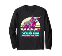 2009, Anno del Bue, Compleanno Anni '80, Segno Zodiacale Cinese retrò Maglia a Manica