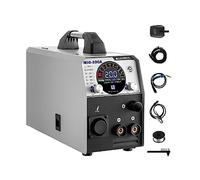 200A MIG Welder Flux Core TIG MMA Saldatrice semiautomatica MIG-200A Strumento di fabbricazione for la riparazione di metalli in acciaio di alluminio 6 in 1 per il lavoro