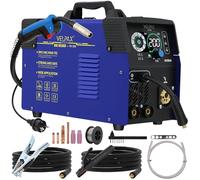 200Amp Saldatrice a filo Continuo Con Gas, 230V 3 in 1 con gas no senza gas/stick/lift tig/saldatura a punti saldatrice di filo animato 0,8 mm per principianti e saldatori professionisti
