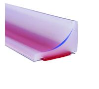 200CM Autoadesiva Silicone Doccia Barriera Pieghevole per Bagno, Bordo Vasca con Striscia Ritenzione Idrica Soglia (Trasparente)