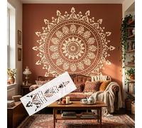 200cm Fiore Geometrico Wall Stencil Grande Personalizzato Extra Murale Grande Dimensione per S701