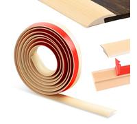 200cm Striscia Di Copertura-Autoadesivo,Soglia Di Dislivello Pavimento Pvc,Striscia Di Porta Di Transizione Bordi Pavimentazione,Bordo Moquette Per Transizione(3.5 Cm,Venatura Del Legno D'Acero)