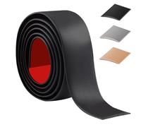 200cm Striscia di soglia Autoadesivo,Flessibile Profilo di Transizione PVC, Strisce di Transizione Per Soggiorno,Transizione del pavimento Per Unire Le Fughe Del Pavimento/Piastrelle(5cm，Nero）