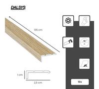 200cm x 25mm Profilo paragradino in alluminio autoadesivo