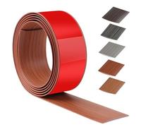 200cm X 5cm Striscia Di Soglia Autoadesivo，Profilo Di Transizione Pvc Per Cucina/Soggiorno, Transizione Del Pavimento Per Unire Le Fughe Del Pavimento/Piastrelle (Venatura Del Legno Di Noce）