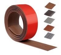 200cm X 5cm Striscia Di Soglia Autoadesivo,Profilo Di Transizione Pvc Per Cucina/Soggiorno,Transizione Del Pavimento Per Unire Le Fughe Del Pavimento/Piastrelle(Venatura Del Legno Di Teak Tailandese）